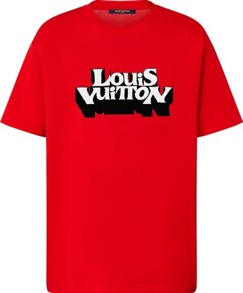 louis vuitton red face t shirt